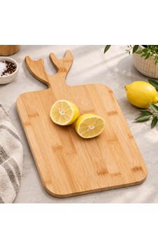 Geyik Boynuzlu Ahşap Kesim Panosu 37x18 Renkli Geyik Boynuzlu Ahşap Kesim Panosu 37x18 Renkli