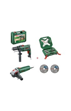 Bosch Easyımpact 600 Darbeli Matkap 600 Watt + 115 MM Avuç Taşlama 54 Parça Uç Seti + 2 Adet Inox Taş Bosch Easyımpact 600 Darbeli Matkap 600 Watt + 115 MM Avuç Taşlama 54 Parça Uç Seti + 2 Adet Inox Taş