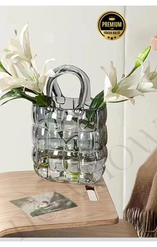Dekoratif Çanta Şeklinde Cam Vazo Zarif Tasarım Çanta Cam Vazo Çanta Vazo - Gri 1 Adet Sarı - 636970020 Sarı - 636970020 Sarı