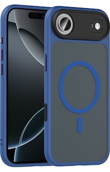 Apple Uyumlu iPhone 17 Air Kılıf Mat Arka Yüzey Wireless Şarj Özellikli Flet M-safe Kapak Lacivert