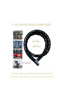 Uzun Ömürlü Motor Bisiklet Kilidi Scooter Metal Kilit Başlık Tüp Anahtar Güvenli Park 22 Mm X 100 Cm