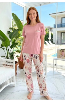 Remsa Kadın Viskon Kumaş Kısa Kol Pijama Takımı 3348 Pembe02 Pembe Remsa Kadın Viskon Kumaş Kısa Kol Pijama Takımı 3348 Pembe02 Pembe
