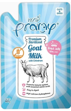 Pramy Yavru Kediler ve Köpekler İçin Kolostrum ve Arı Sütlü Keçi Sütü 60 G