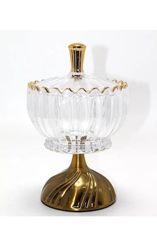 Metal Ayaklı Kristal Cam Şekerlik Gold Detaylı Sunumluk Alk4871 Diğer Metal Ayaklı Kristal Cam Şekerlik Gold Detaylı Sunumluk Alk4871 Diğer
