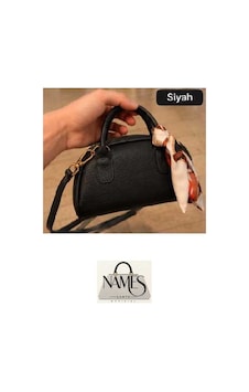 Names Bag Fularlı Mini El Ve Omuz Çantası Siyah Names Bag Fularlı Mini El Ve Omuz Çantası Siyah