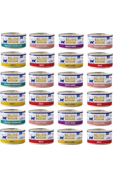 Nutri Feline 4 Çeşit Karma Tahılsız Yetişkin Kedi Konservesi 70 G X 24 Adet Nutri Feline 4 Çeşit Karma Tahılsız Yetişkin Kedi Konservesi 70 G X 24 Adet