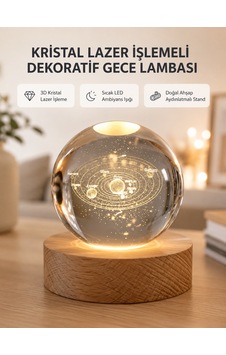 Usb Bağlantılı Işıklı Kristal Küre Modern Ahşap Tabanlı Dekor Belirtilmemiş Usb Bağlantılı Işıklı Kristal Küre Modern Ahşap Tabanlı Dekor Belirtilmemiş