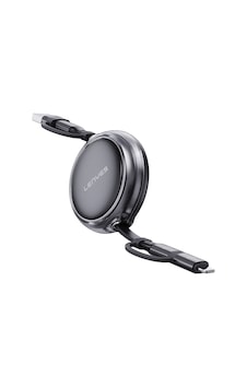 Lenyes Lc552 4in1 Usb-a - Type-c + Type-c To Lightning Makaralı Data Ve Şarj Kablosu 60w 95cm Siyah Lenyes Lc552 4in1 Usb-a - Type-c + Type-c To Lightning Makaralı Data Ve Şarj Kablosu 60w 95cm Siyah
