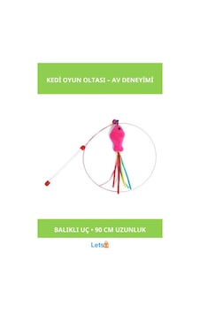 90 Cm Uzunlukta Balıklı Kedi Oyun Oltası 90 Cm Uzunlukta Balıklı Kedi Oyun Oltası