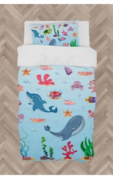 Mekta Home Bebek Ve Çocuk Odası Sevimli Deniz Hayvanları Desenli Nevresim Takımı Mekta Home Bebek Ve Çocuk Odası Sevimli Deniz Hayvanları Desenli Nevresim Takımı