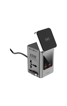 Wiwu Wi-w040 Telefon & Akıllı Saat & Kulaklık İçin Gan 65w 8in1 Şarj İstasyonu Gri Wiwu Wi-w040 Telefon & Akıllı Saat & Kulaklık İçin Gan 65w 8in1 Şarj İstasyonu Gri