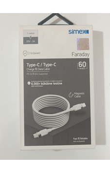Type C Uçlu Şarj Ve Data Kablosu Kendinden Toplanır 60 W