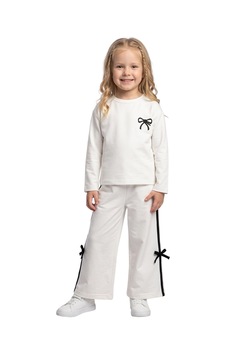 New Kids Kız Takım Çocuk Uzun Kol Fiyonk Byz Detaylı -91251 Beyaz New Kids Kız Takım Çocuk Uzun Kol Fiyonk Byz Detaylı -91251 Beyaz