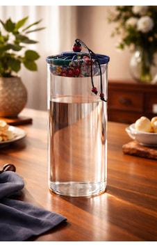 Makri Home 1000 Ml Borosilikat Cam Hava Geçirmez Lacivert Kumaş Kaplama Bambu Kapaklı Kavanoz,çap:8 Cm, H:25 Cm Lacivert Makri Home 1000 Ml Borosilikat Cam Hava Geçirmez Lacivert Kumaş Kaplama Bambu Kapaklı Kavanoz,çap:8 Cm, H:25 Cm Lacivert