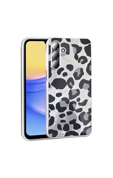 Galaxy Uyumlu A16 Kılıf Desenli Zore Mep Kapak Gri Leopar Galaxy Uyumlu A16 Kılıf Desenli Zore Mep Kapak Gri Leopar
