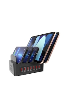 Rogfer Yfy-a52 100w 2.4a 7 X Usb Bağlantı Noktaları Telefon Ve Tablet Standlı Akıllı Şarj İstasyonu