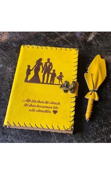 Aşk Biz İken İki Olmak Deri Defter Aşk Biz İken İki Olmak Deri Defter