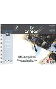 Canson Çok Amaçlı Sanatsal Blok Mix Media Pad 200 G 35x50 15 Yapr Canson Çok Amaçlı Sanatsal Blok Mix Media Pad 200 G 35x50 15 Yapr