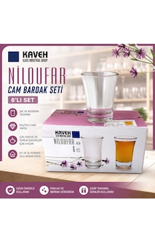 6lı Kahve Yanı Su Bardagı Beyaz
