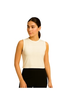 İngegno Body Bisiklet Yaka Sıfır Kol Crop %95 Viskon Ring Örme Kumaş Body Ekru İngegno Body Bisiklet Yaka Sıfır Kol Crop %95 Viskon Ring Örme Kumaş Body Ekru