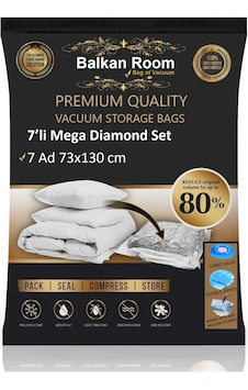 Balkan Room Vakum Hurcu 7 Li Mega Diamond Set Vakumlu Hurç Şeffaf Balkan Room Vakum Hurcu 7 Li Mega Diamond Set Vakumlu Hurç Şeffaf