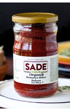 Sade Organik Domates-biber Salçası 650 Gr Sade Organik Domates-biber Salçası 650 Gr