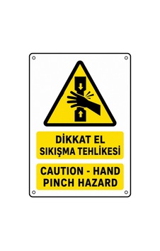 Dikkat El Sıkışma Tehlikesi 50x70cm Pvc Isg Levha V2 Dikkat El Sıkışma Tehlikesi 50x70cm Pvc Isg Levha V2