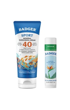 Badger Clear Zinc Kokusuz Güneş Kremi SPF40 87 ML + Outdoor Crean Stick 17 G Badger Clear Zinc Kokusuz Güneş Kremi SPF40 87 ML + Outdoor Crean Stick 17 G