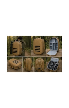 Photo Bag Haki Fotoğrafçılık Ve Kamera Ekipman Çantası Laptop, Dslr, Lens Ve Tripod Uyumlu