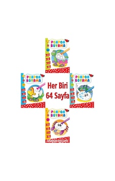 Ponpon Boyama Seti 4 Kitap Ema Yayınları