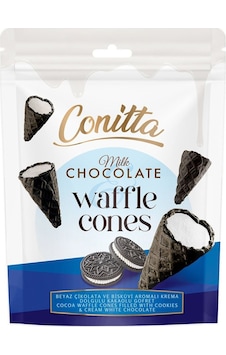 Conitta Beyaz Çikolata Ve Kakaolu Gofret 80 Gr. 1 Paket Conitta Beyaz Çikolata Ve Kakaolu Gofret 80 Gr. 1 Paket