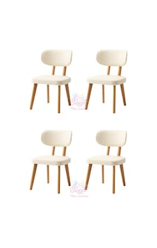 Masal Ahşap Gürgen Sandalye 4 Lü Set Cafe,restaurant,mutfak,salon,yemek Odası Sandalyesi