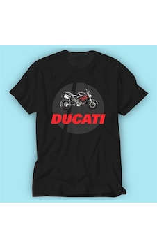 Ducati Motorsiklet Siyah Baskı Logo Tshirt Modeli Ducati Motorsiklet Siyah Baskı Logo Tshirt Modeli