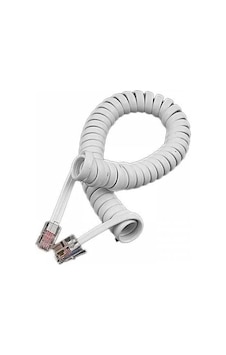 Telefon Ahize Spiral Beyaz Kordon Kablosu