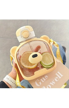 Miniğimin Cicileri 1lt Bear Oyuncaklı Matara Unisex - Sarı