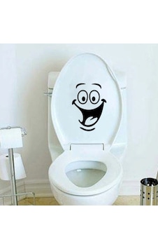 Klozet Banyo Sticker Komik Resim 4 Siyah Klozet Banyo Sticker Komik Resim 4 Siyah
