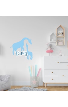 Kişiye Özel Zürafalar Tasarımlı Çocuk Odası Duvar Sticker-1 Kişiye Özel Zürafalar Tasarımlı Çocuk Odası Duvar Sticker-1