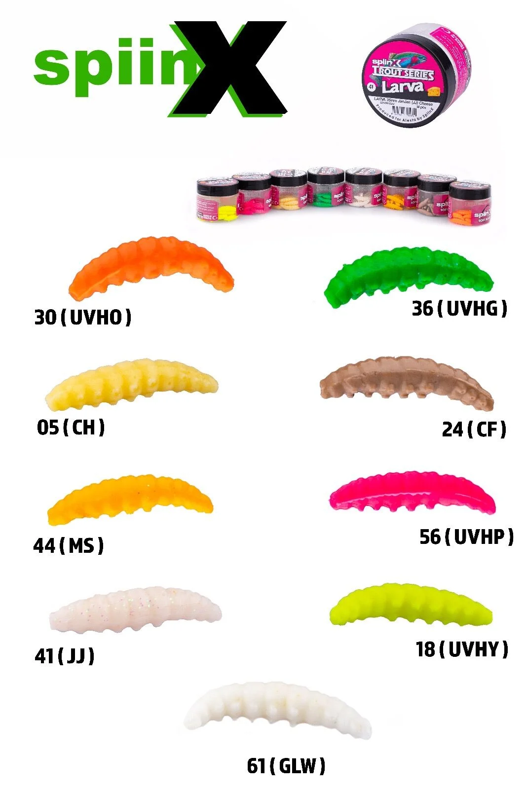 Spiinx Larva 35mm 14p Peynir Aromalı Alabalık Yemi Spiinx Larva 35mm 14p Peynir Aromalı Alabalık Yemi