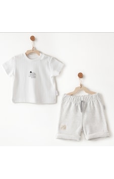 Andywawa Hello Elephant 2 Parça Bebek Takım Ac26590 Beyaz Andywawa Hello Elephant 2 Parça Bebek Takım Ac26590 Beyaz