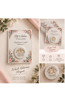 10 Adet Nikah Nişan Söz Hediyeliği Açacak Magnet Çok Renkli