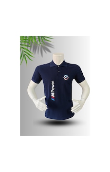 Frooy Bmw M Power Baskılı Polo Yaka Pamuklu T-shirt Lacivert Frooy Bmw M Power Baskılı Polo Yaka Pamuklu T-shirt Lacivert
