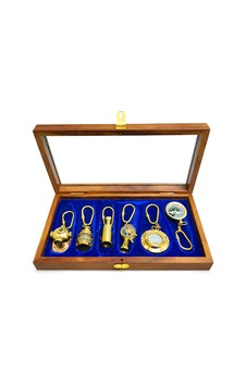 Ahşap Kutulu Denizci Temalı Pirinç Anahtarlık Seti Key-0285 923846712 Ahşap Kutulu Denizci Temalı Pirinç Anahtarlık Seti Key-0285 923846712