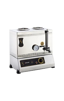 Kayalar 2 Demlik Elektrikli Pleytsiz 40 L Çay Kazanı Inox