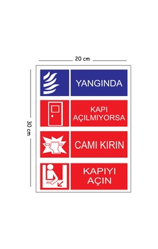 Metal Yangında Kapı Açılmıyorsa Camı Kırın Kapıyı Açın 20x30 Cm A4 Uyarı İş Güvenliği Levhası Metal Yangında Kapı Açılmıyorsa Camı Kırın Kapıyı Açın 20x30 Cm A4 Uyarı İş Güvenliği Levhası