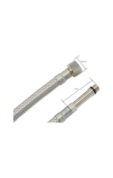 Geylani Uzun Uçlu Pasolu 3/8 Batarya Flexi 7cm Pasolu 70cm Krom