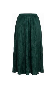 Eren Style Beli Lastikli Ütülenmeyen Kırışık Etek Yeşil Eren Style Beli Lastikli Ütülenmeyen Kırışık Etek Yeşil