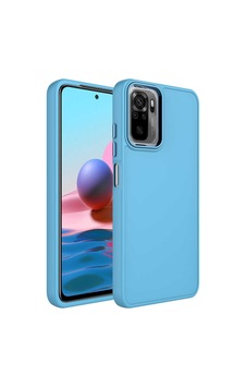 Xiaomi Redmi Note 10s Kılıf Metal Çerçeve Ve Buton Tasarımlı Silikon Zore Luna Kapak Sierra Mavi Xiaomi Redmi Note 10s Kılıf Metal Çerçeve Ve Buton Tasarımlı Silikon Zore Luna Kapak Sierra Mavi