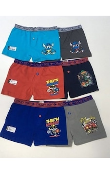 Tutku 6'lı Erkek Çocuk Elastan Baskılı Boxer Kombin 0253 Çok Renkli Tutku 6'lı Erkek Çocuk Elastan Baskılı Boxer Kombin 0253 Çok Renkli