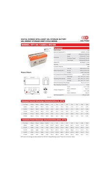 Akü Outdo Ot120-12 Ekranlı Ds-ıgel Energy Storage Deep Cycle Vrla Gel/ds/cd 10hr 12v 123ah Akü Outdo Ot120-12 Ekranlı Ds-ıgel Energy Storage Deep Cycle Vrla Gel/ds/cd 10hr 12v 123ah