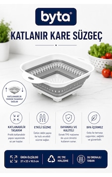 Katlanabilir Kare Silikon Mutfak Süzgeci Sebze Meyve Ve Makarna Süzgeci Diğer Katlanabilir Kare Silikon Mutfak Süzgeci Sebze Meyve Ve Makarna Süzgeci Diğer